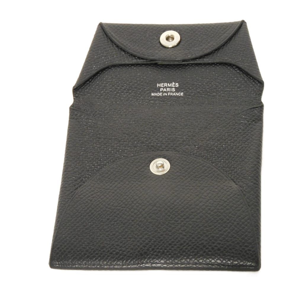 HERMES エルメス バスティア エプソン シルバー スナップボタン 小銭