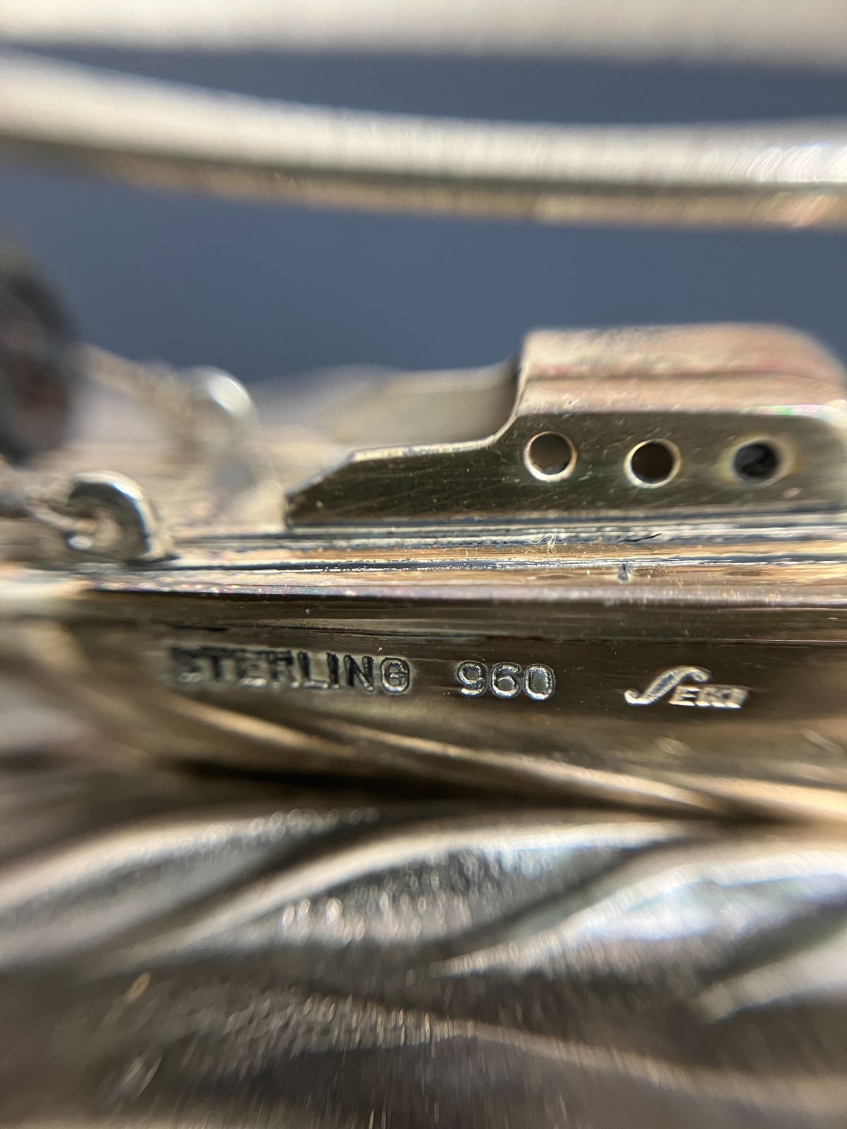 純銀 117g STERLING 960 名工 Seki/STERLING 960】銀製 帆船 ヨット 置物 ガラスケース付