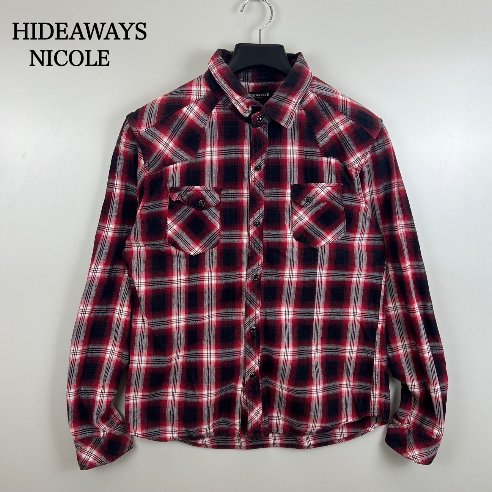HIDEAWAYS NICOLE 00s y2k archive ombre Western shirts 48 