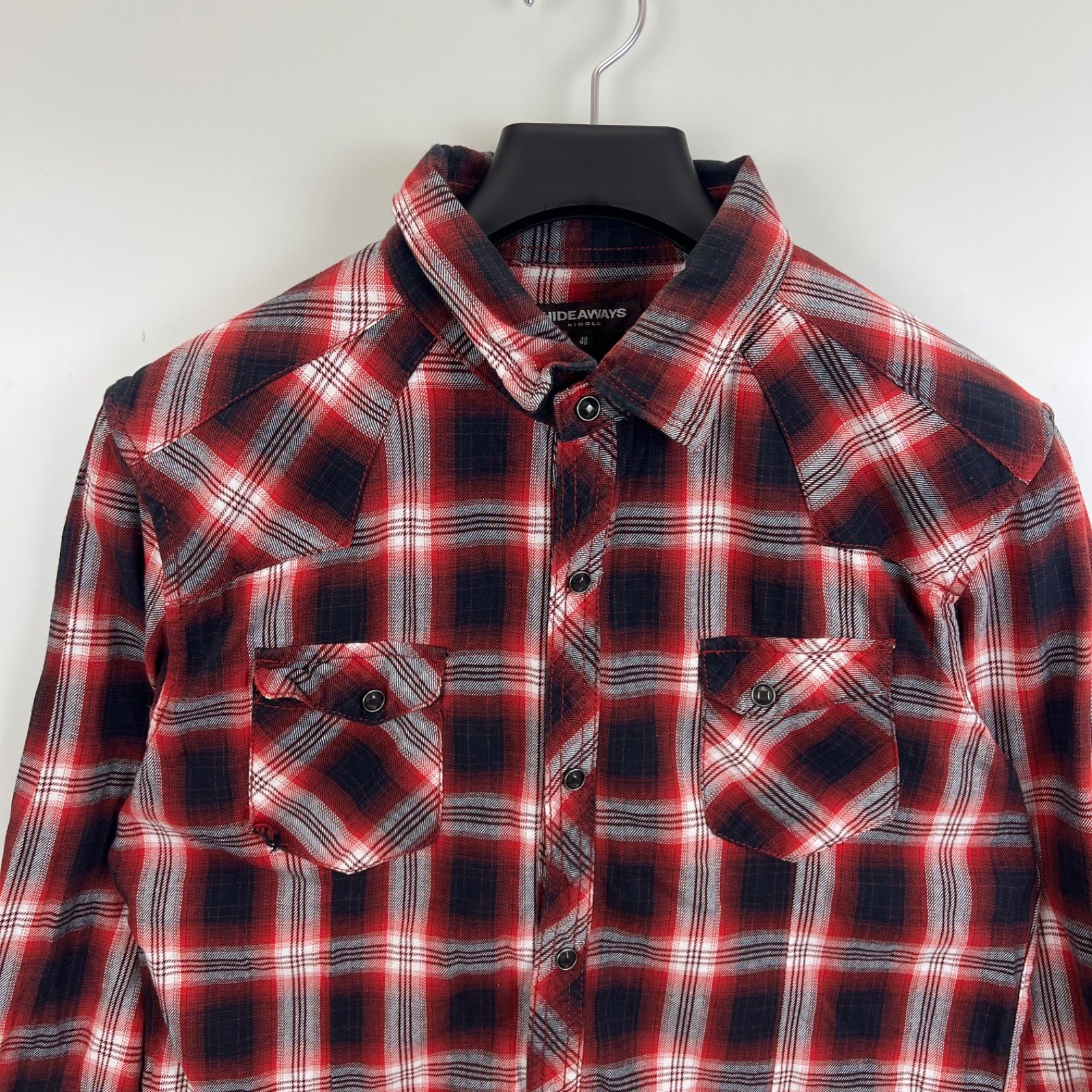 HIDEAWAYS NICOLE 00s y2k archive ombre Western shirts 48 
