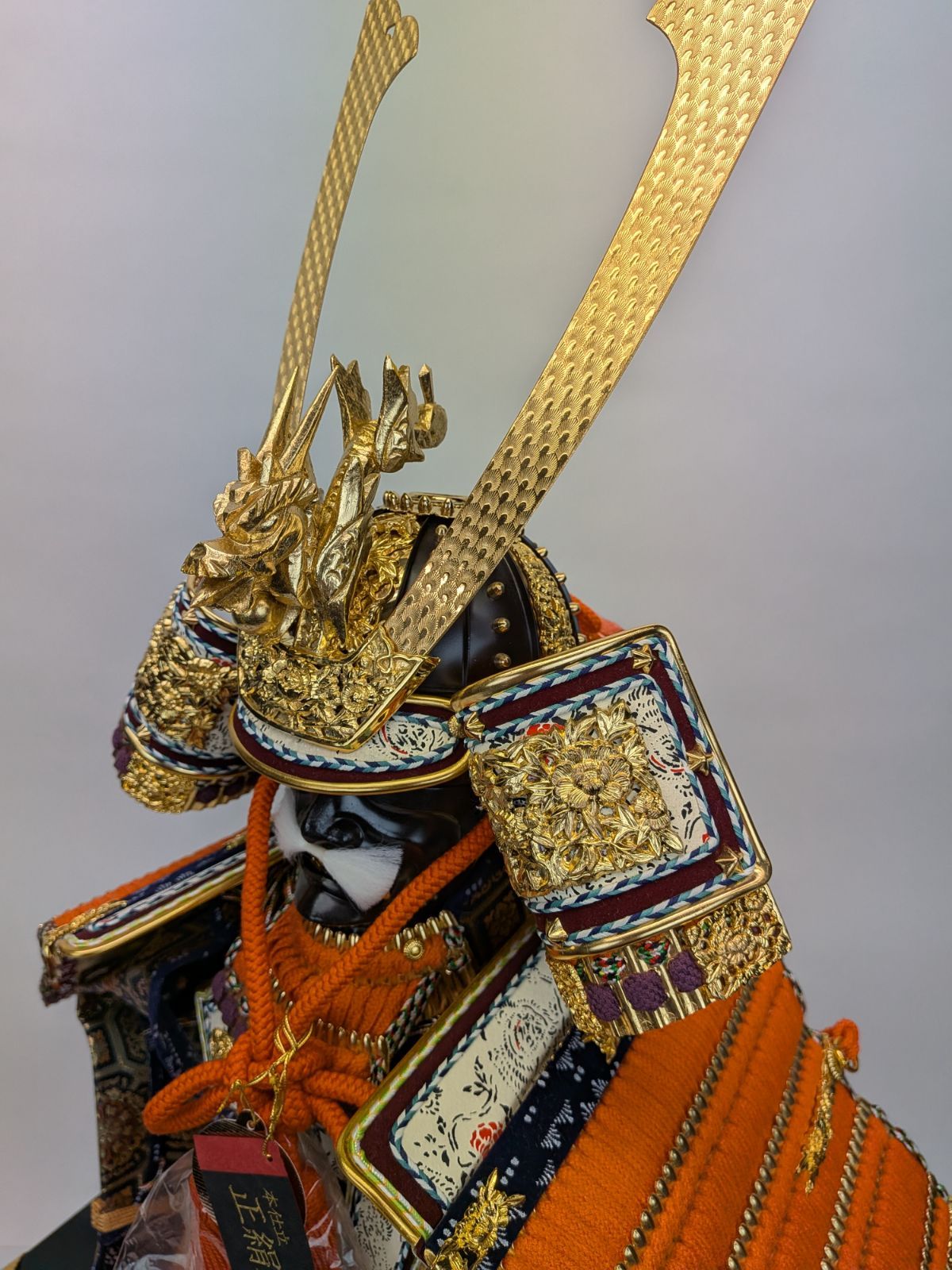 五月人形】京都 平安雅峰作 13号 京大鎧 光閣 金箔押 正絹縅 ※展示品