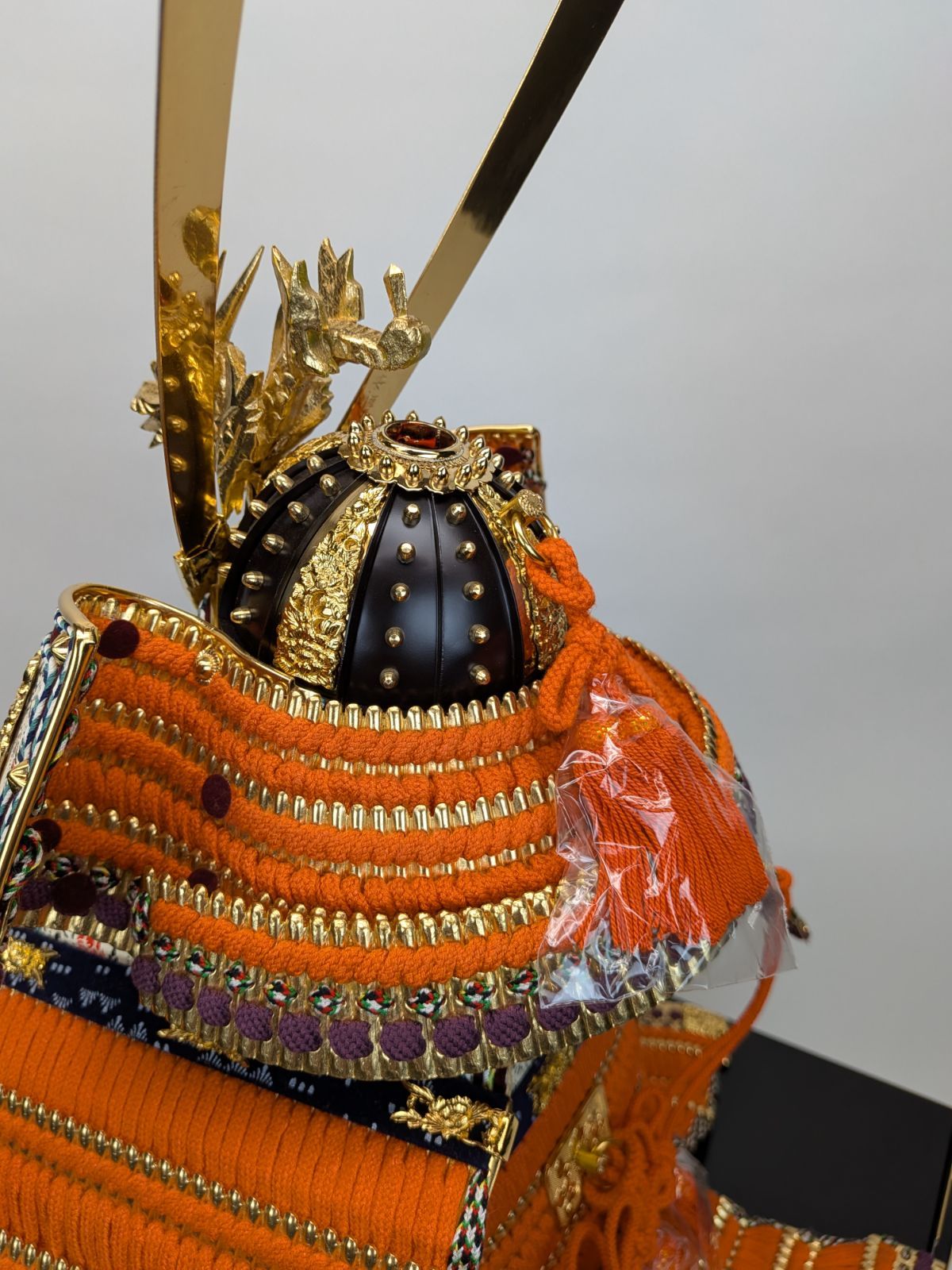 五月人形】京都 平安雅峰作 13号 京大鎧 光閣 金箔押 正絹縅 ※展示品