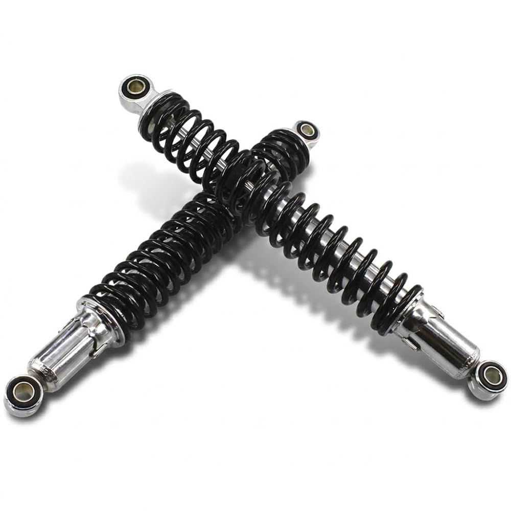 バイク リアサス スプリング 400mm 7mm 汎用 50cc〜300cc 対応 アルミ合金 二本セット リア サスペンション カスタム 社外品
