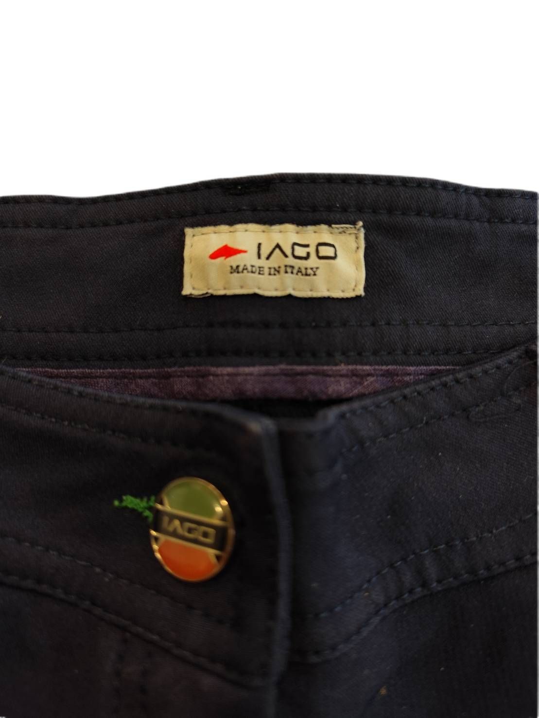 IAGO 乗馬キュロット size42 ネイビー MADE IN ITALY 毛羽立ち有 