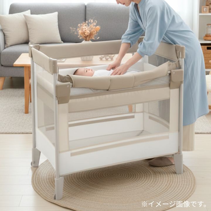 今だけ10%OFF☆ベビーベッド ココネル エアープラス AB ホワイト 