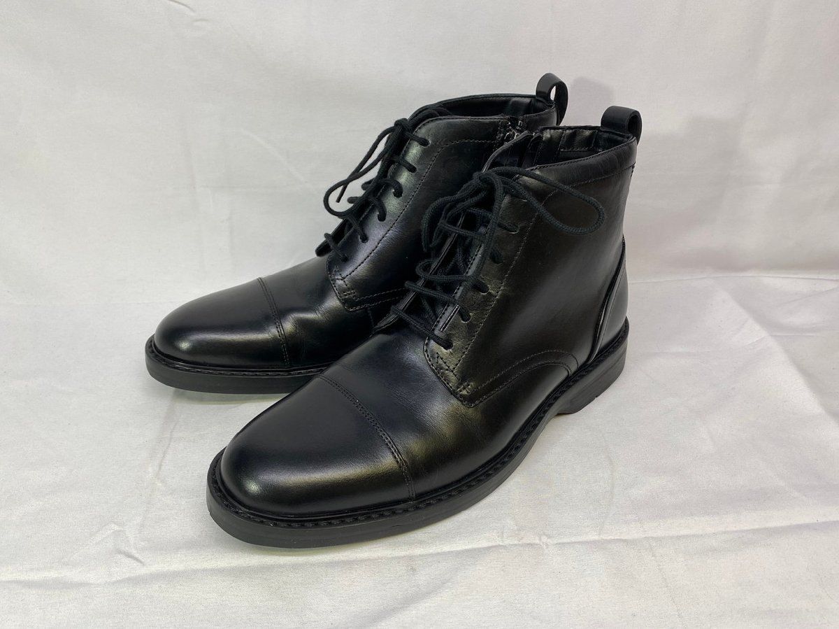 美中古品】Clarks クラークス Aldwin Cap ブーティ サイドジップ