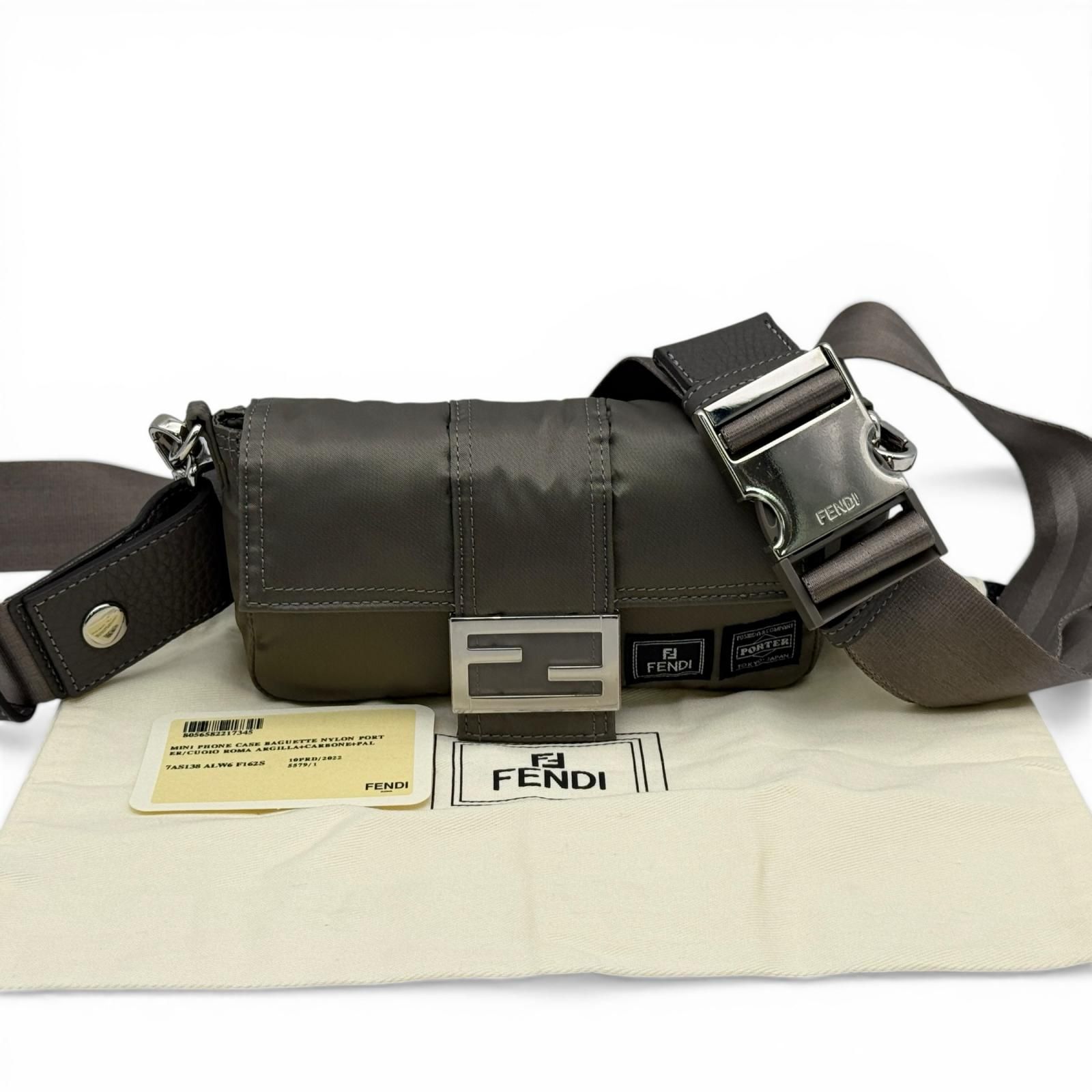 FENDI フェンディ ポーターコラボ マンマバケット ハンドバッグ 2WAY 