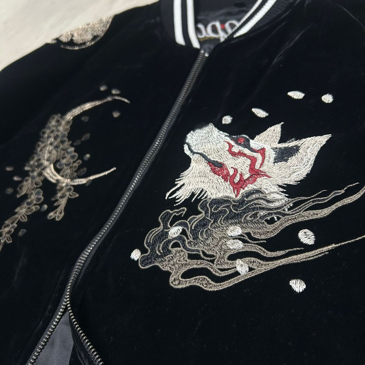 別珍 「Yokosuka刺繍入り」 横須賀発祥 SUKAJAN スカジャン 九尾の狐 