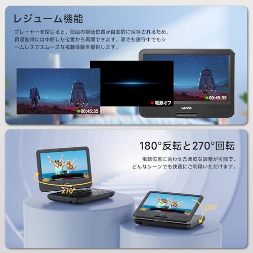 ☆新品☆WONNIE フルセグポータブルdvdプレーヤー 12.5型 地デジ 