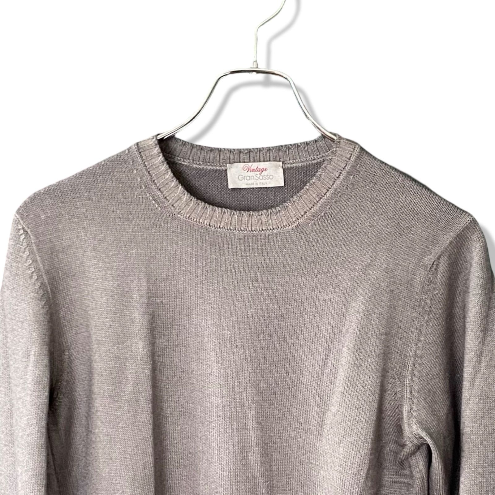 GRAN SASSO グレー クルーネックセーター Gran Sasso グランサッソ グレー メンズ トップス 長袖 クルーネック