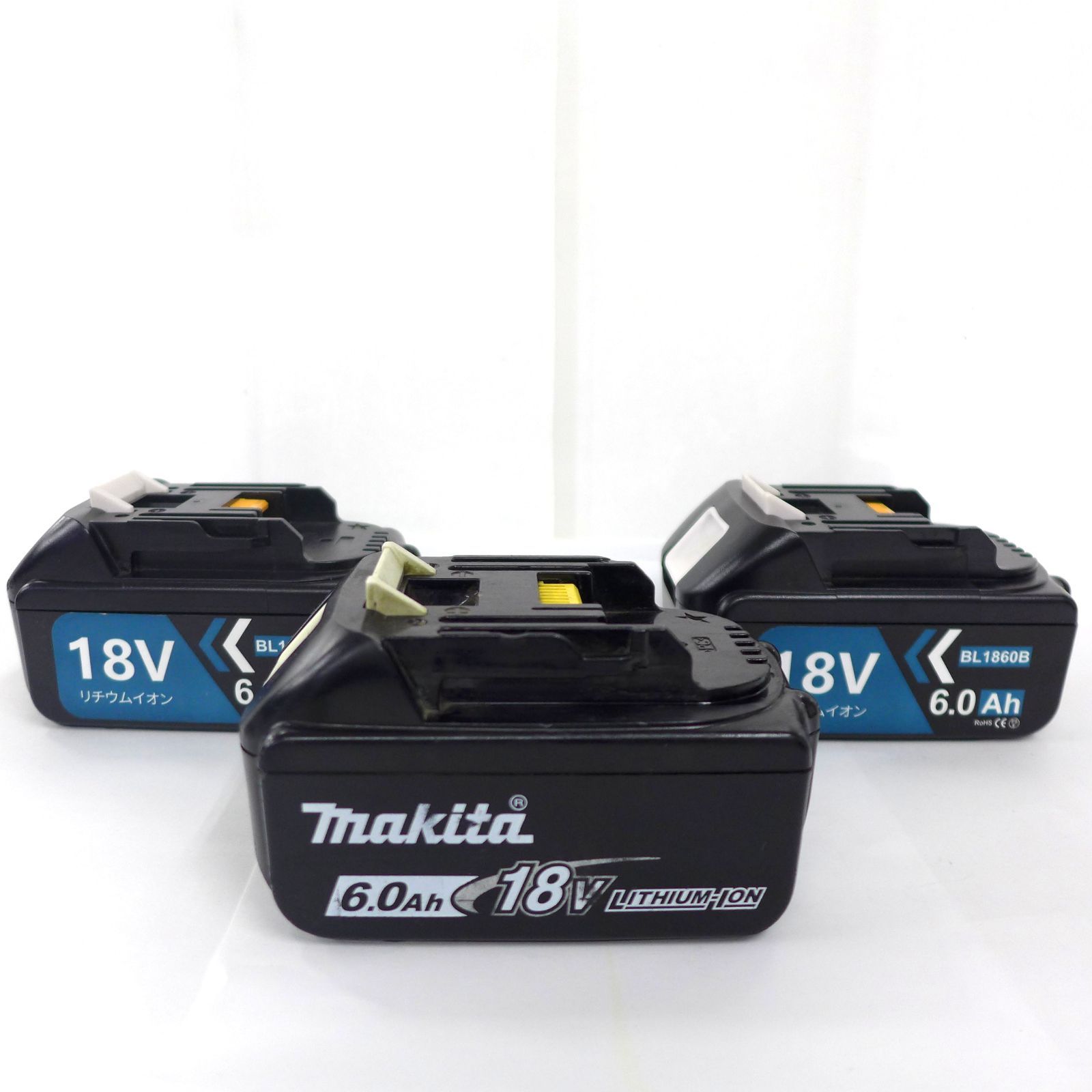 中古 マキタ 純正バッテリー18V6.0Ahと互換性バッテリー18V6.0Ah 計3個 