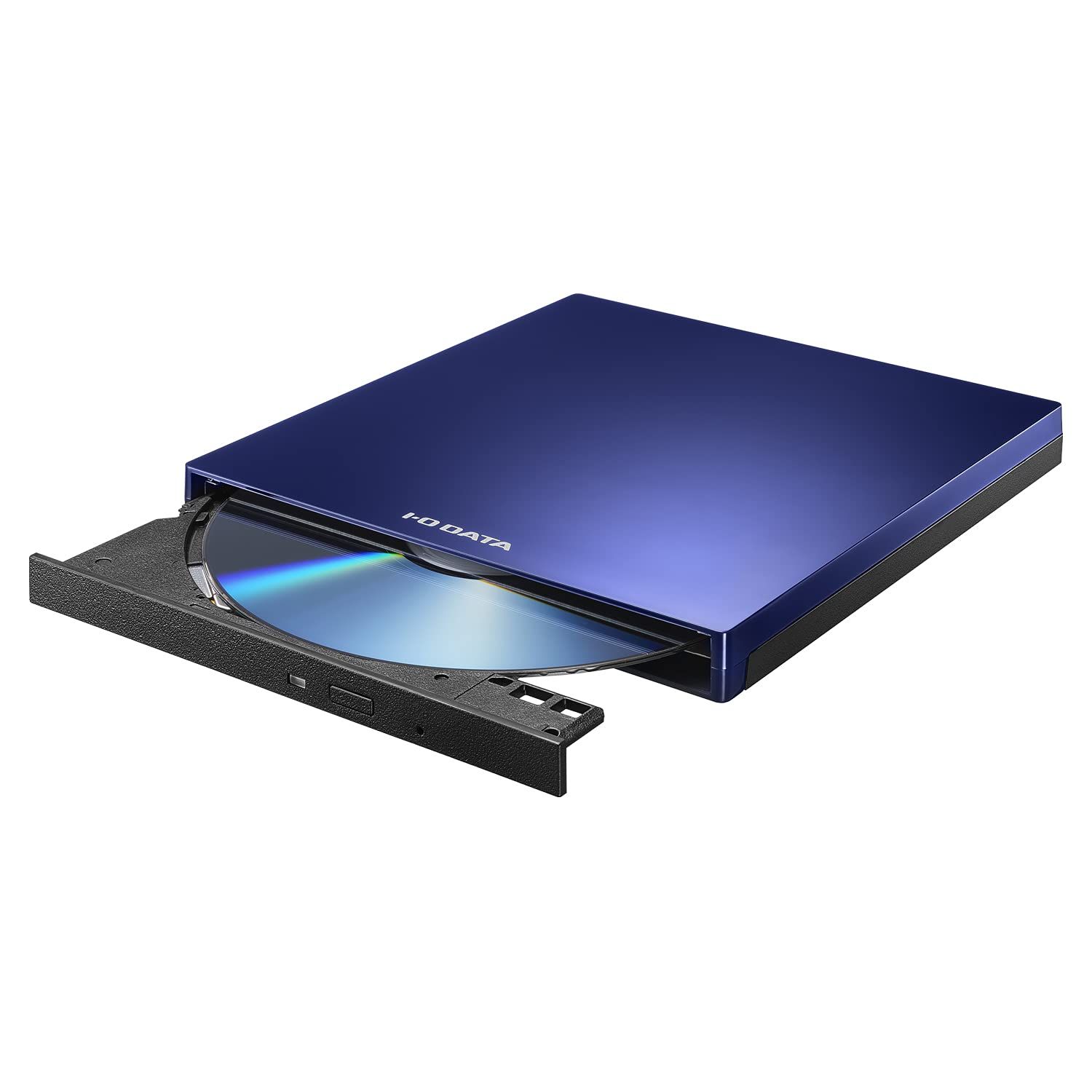 アイ・オー・データ I-O DATA ポータブルDVDドライブ 保存ソフト付き Type-C/USB A搭載 Win/Mac両対応 バスパワー ブルー DVRP-UC8B [ブルー]