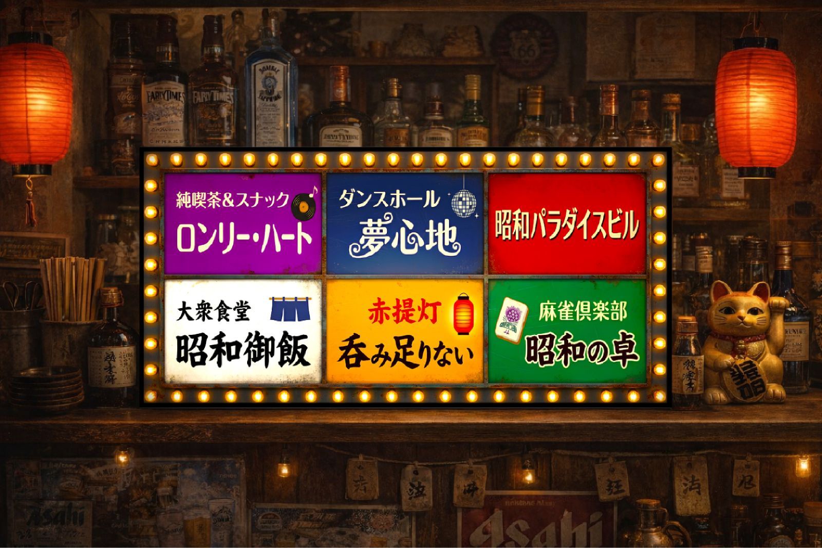 オーダー無料】昭和レトロ テナントビル 飲食店街 酒場 ナイトクラブ 