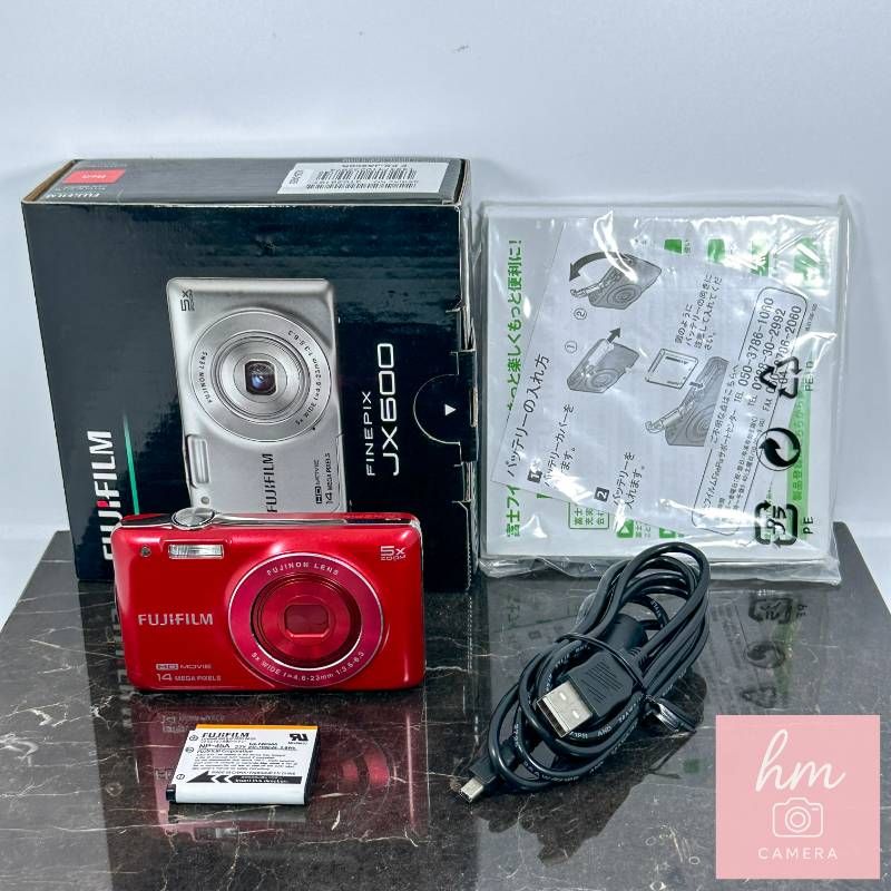 美品】FUJIFILM FinePix JX600 レッド コンパクトデジタルカメラ 1400 