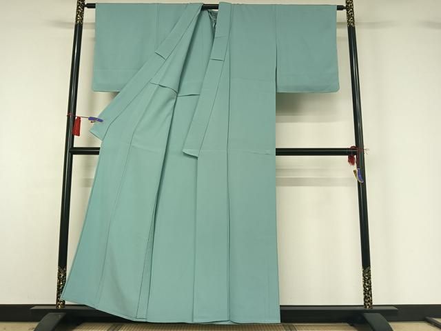平和屋着物○上質な色無地 鴇浅葱色 正絹 逸品 AABH4197ph 【公式通販】