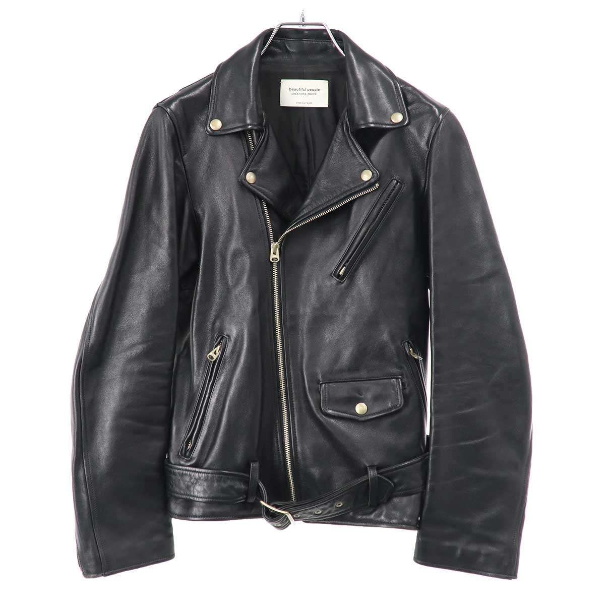 beautiful people ビューティフルピープル vintage leather riders jacket ビンテージライダースジャケット 1000402811 ブラック 170 beautiful people ビューティフルピープル vintage leather riders