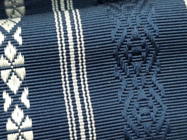 メンズ 平和屋着物○男性 本場筑前博多織 角帯 献上 正絹 逸品 DABE1442op