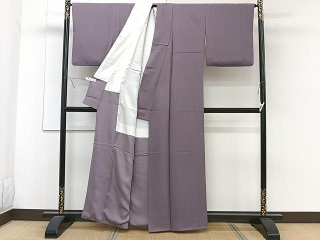 正絹 逸品 葡萄鼠色 AABH2760ja : 平和屋 平和屋着物□上質な色無地