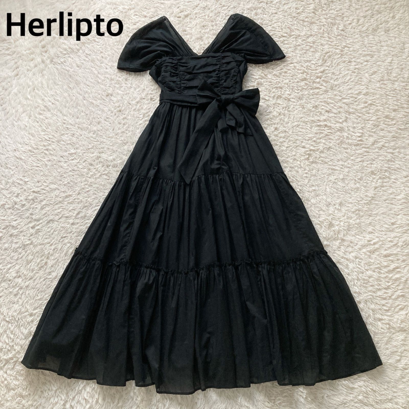 美品 Herlipto ハーリップトゥ Days Of Sunshine Dress ティアード