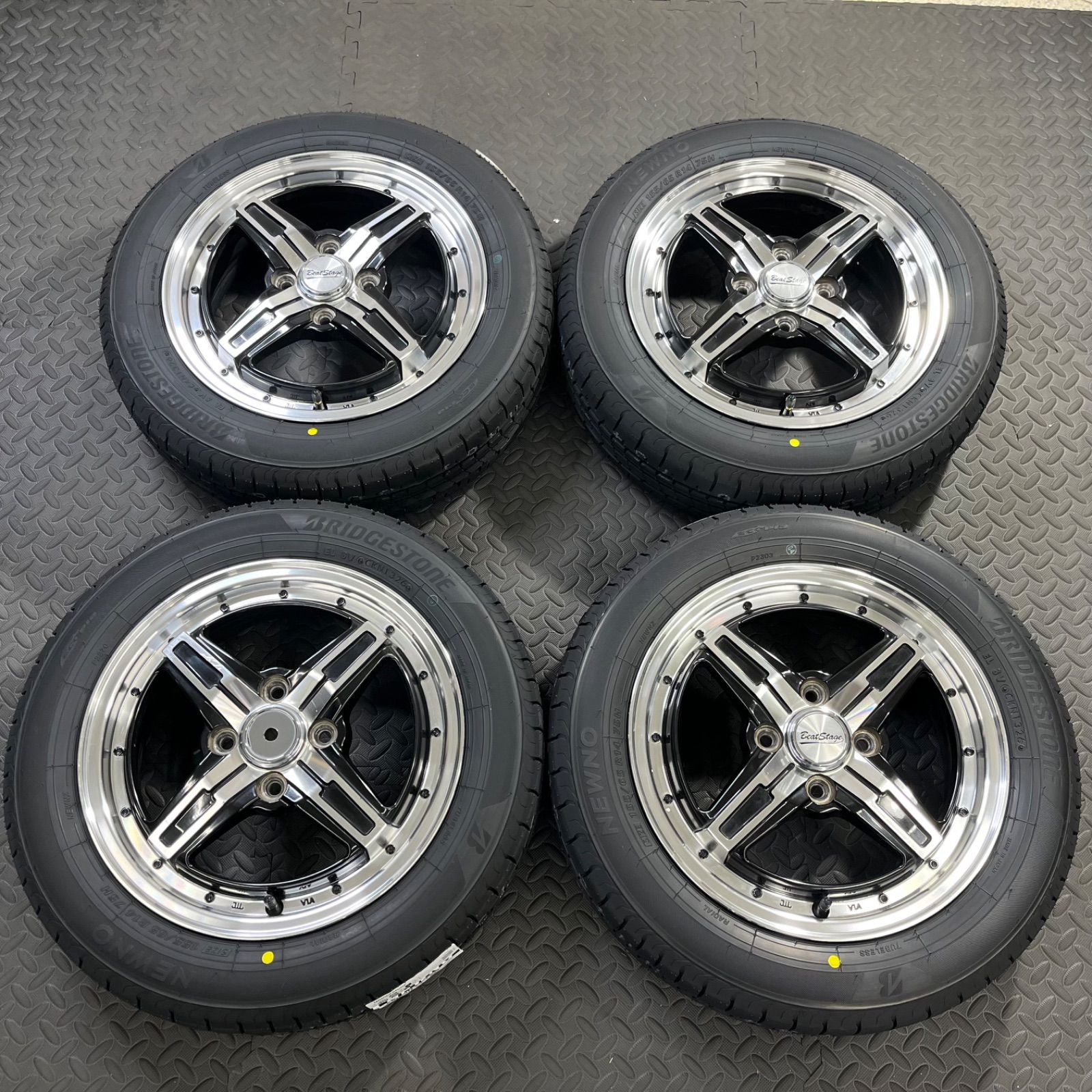 26年製 新品タイヤ 155/65R14 ブリヂストン ニューノ ブレスト ビーストステージFS-C タント N-BOX ワゴンR スペーシア デイズルークス 夏タイヤ【1482R】