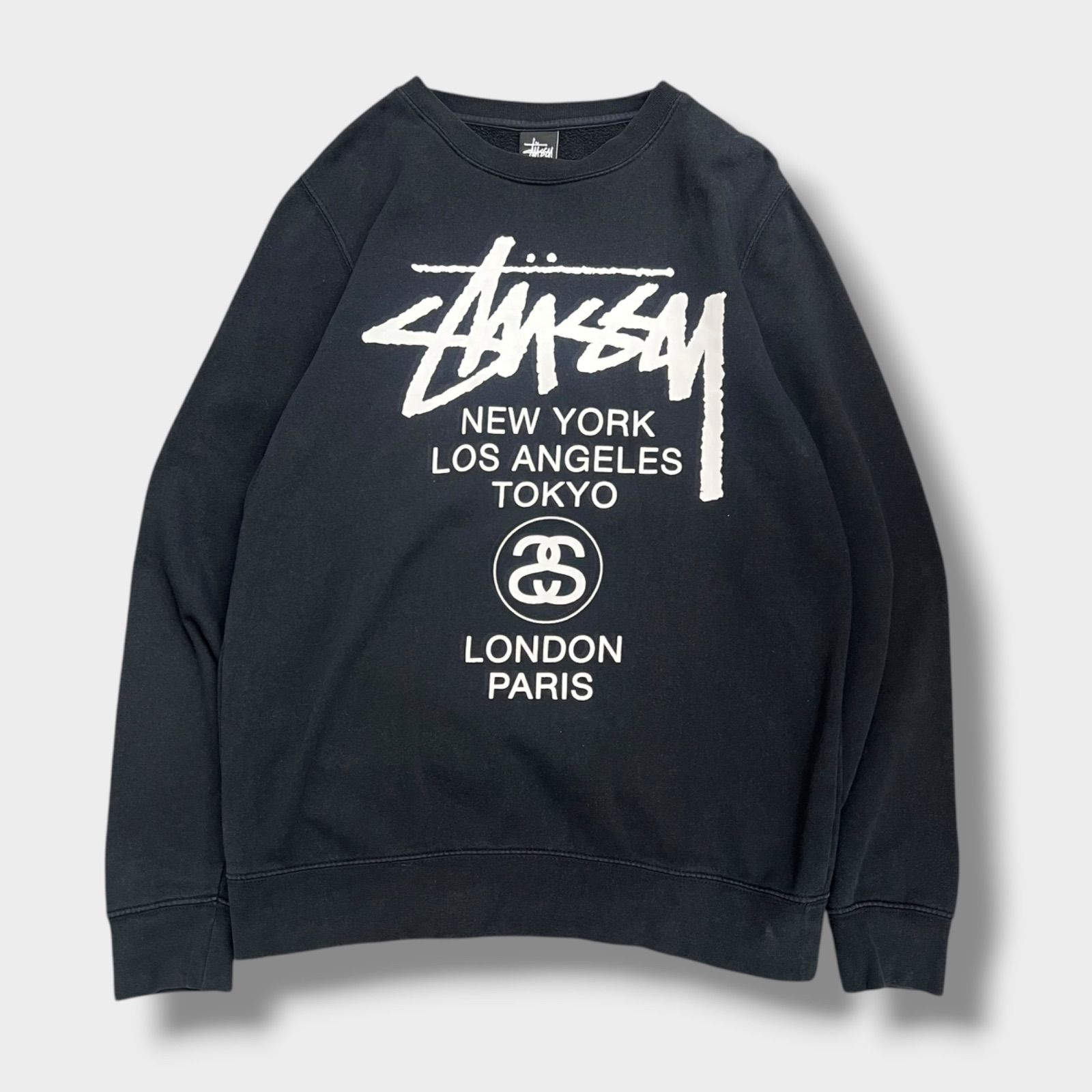 Stussy ワールドツアー スウェット ブラック ステューシー Mサイズ 