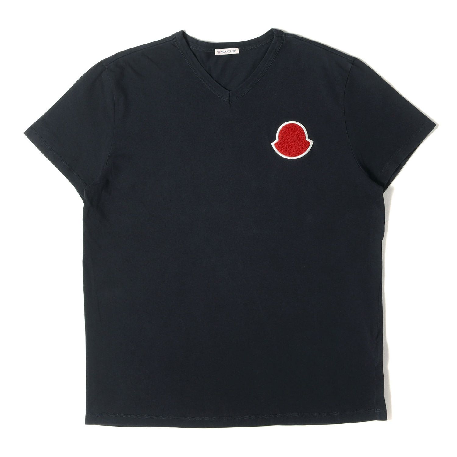 MONCLER モンクレール Tシャツ ネイビー 紺 サイズ:XXL | ロゴワッペン 