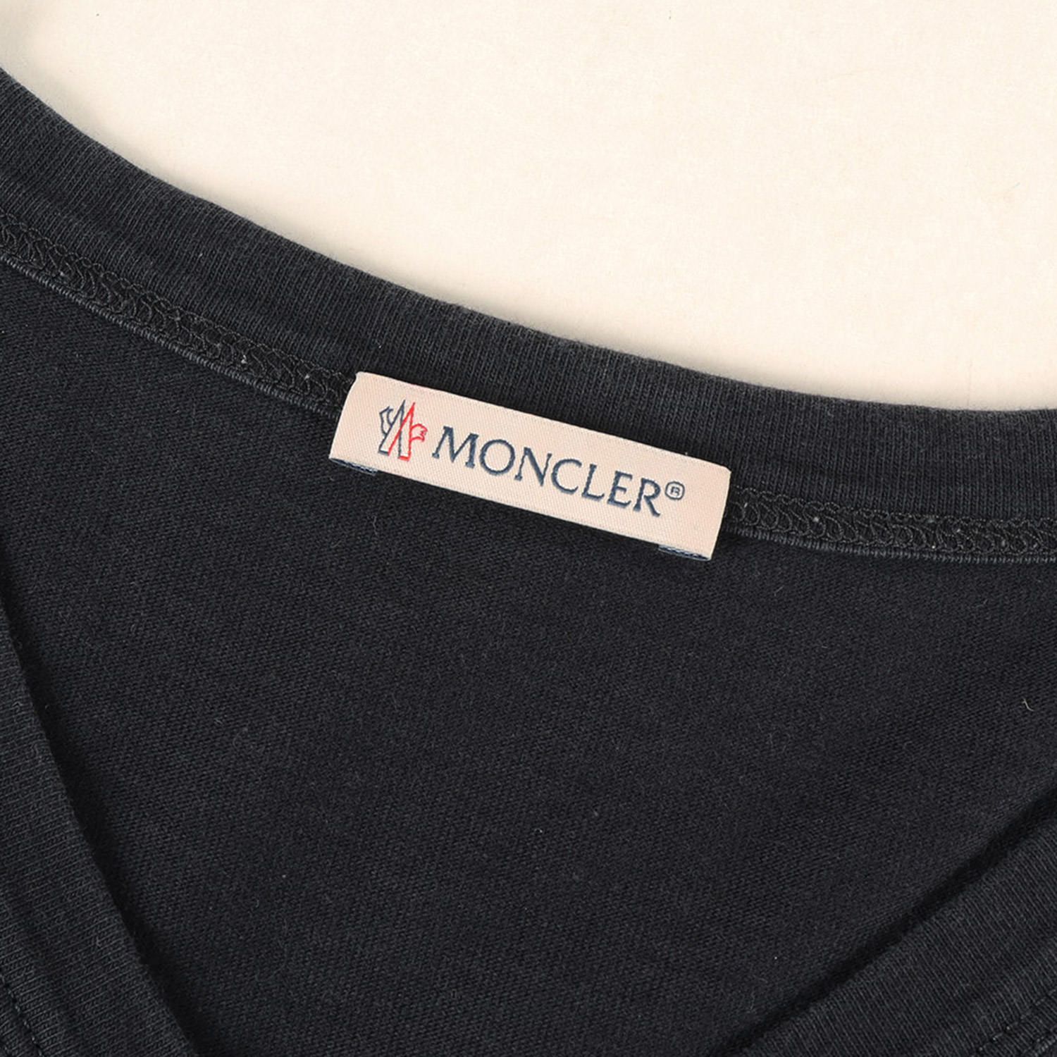 MONCLER モンクレール Tシャツ ネイビー 紺 サイズ:XXL | ロゴワッペン 