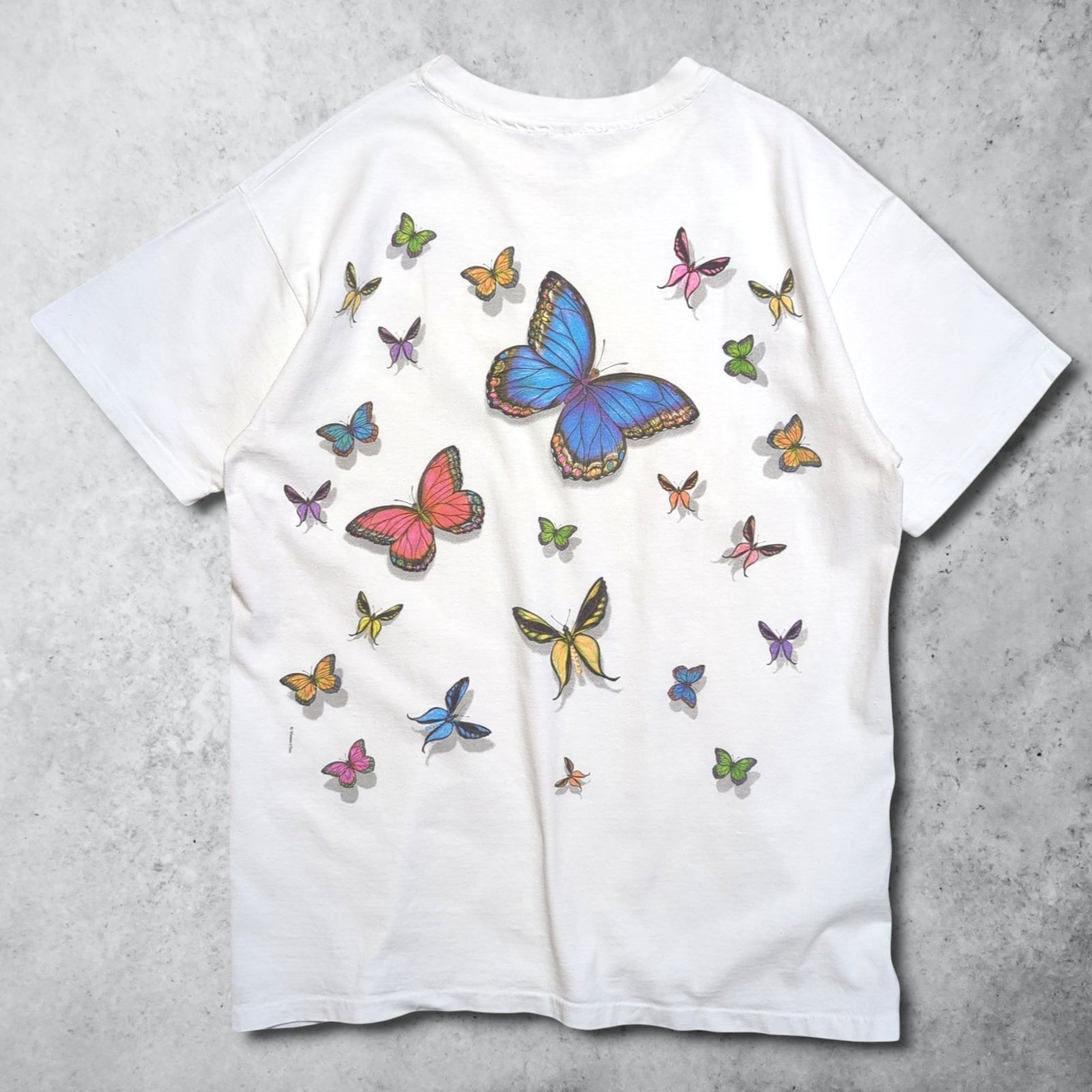 アゲハチョウ アゲハ蝶 蝶 バタフライ 昆虫 虫 図鑑 90s USA製 Tシャツ 