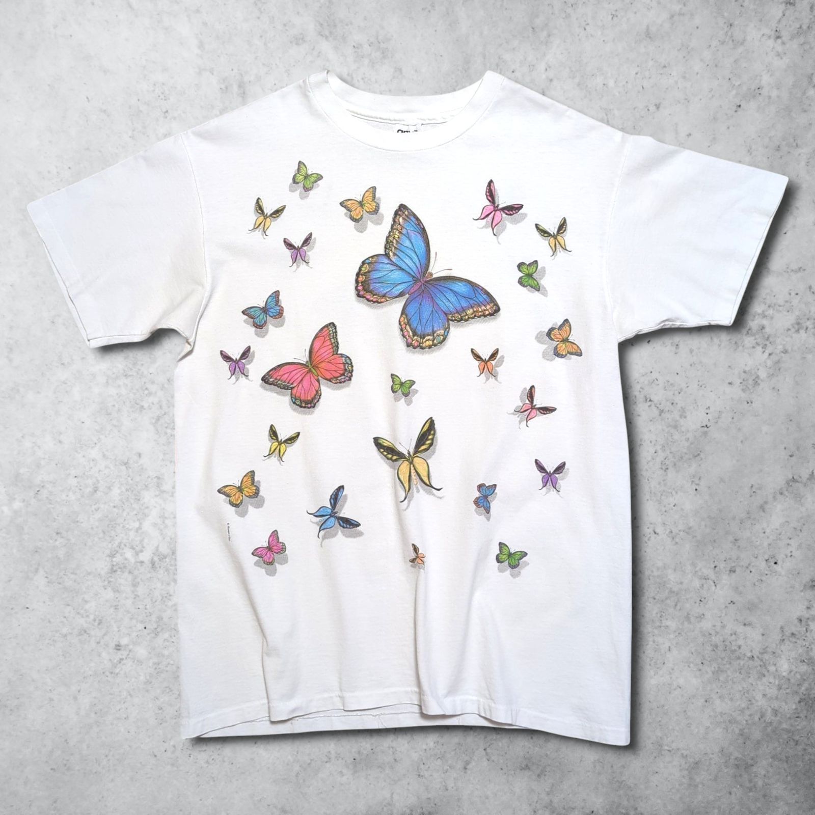 アゲハチョウ アゲハ蝶 蝶 バタフライ 昆虫 虫 図鑑 90s USA製 Tシャツ 