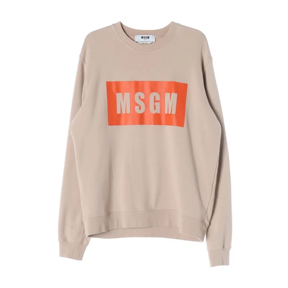 MSGM 21FW ロゴ プリント スウェットシャツ ベージュ-価格