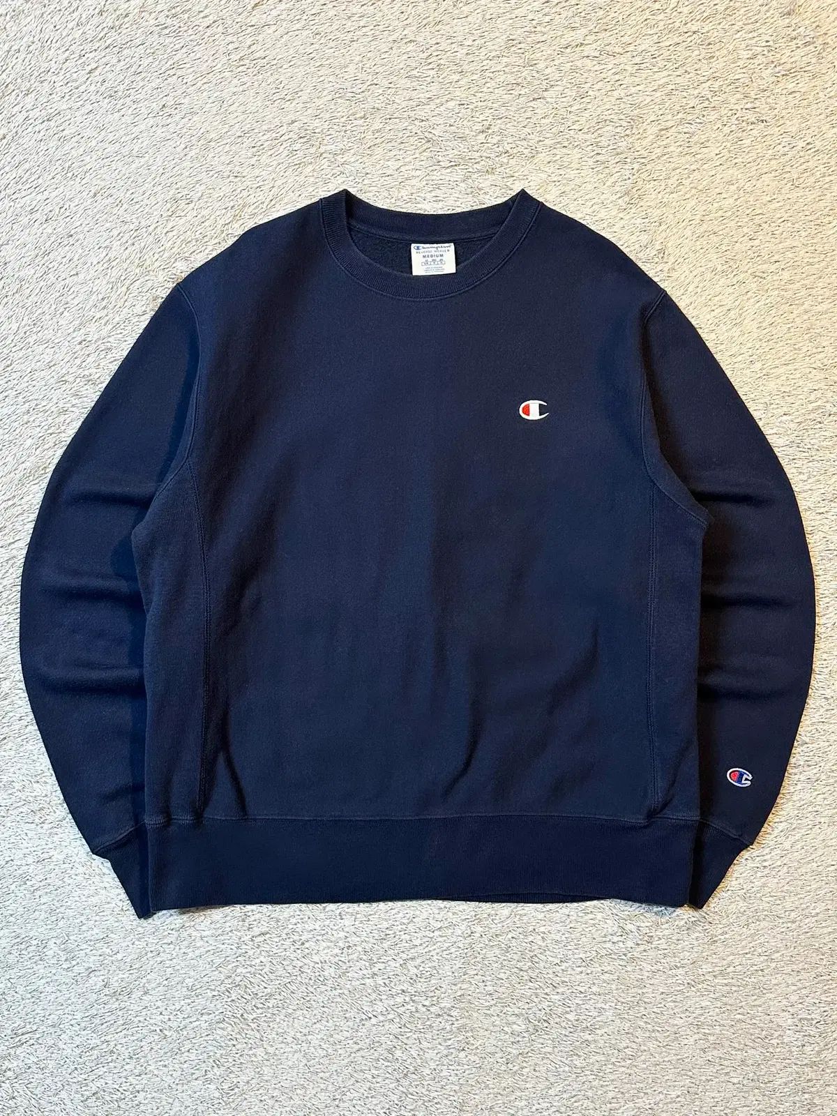 M チャンピオン Champion リバースウィーブ スウェット ネイビー-数々 