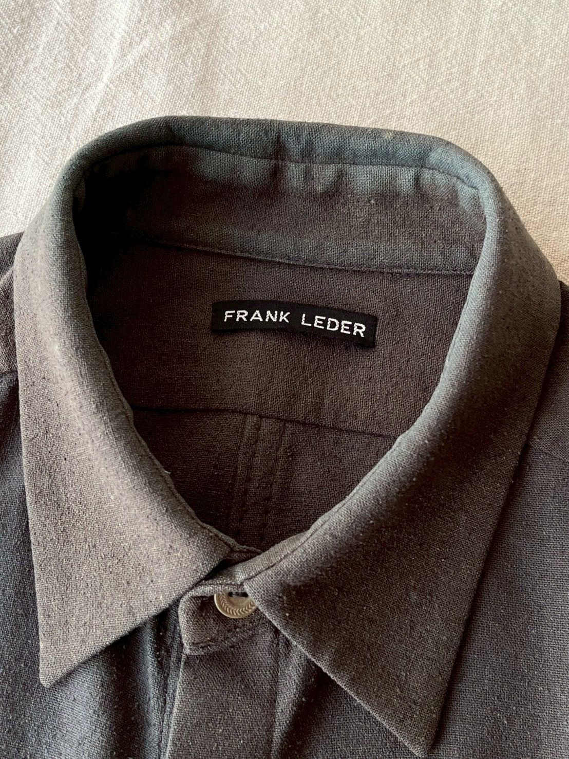 FRANK LEDER シルク シャツ / XS グレー 加工 製品染め ドイツ製 T6