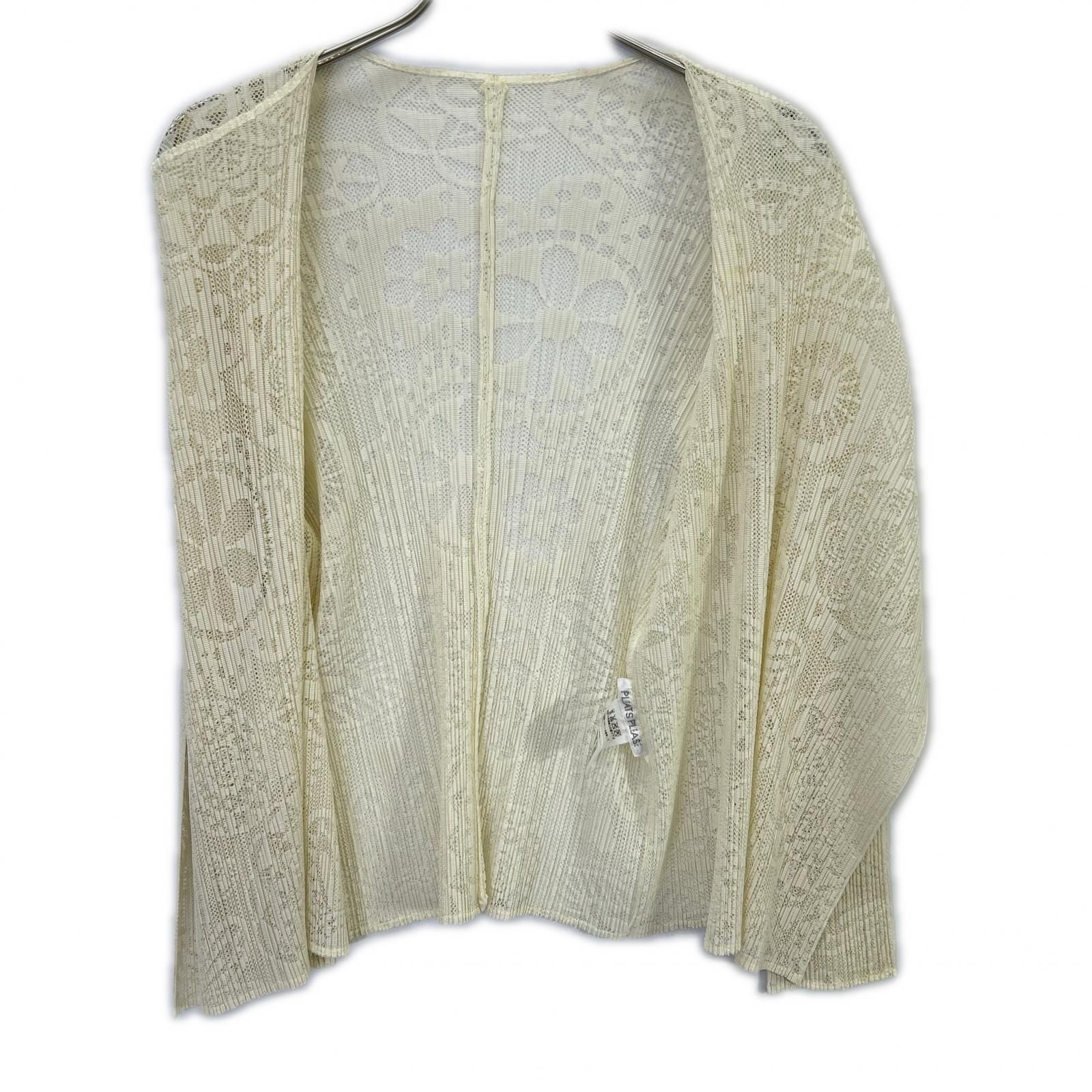 プリーツプリーズ ｱｲﾎﾞﾘｰ PP31-J0655 ﾚｰｽﾒｯｼｭﾌﾟﾘｰﾂｶｰﾃﾞｨｶﾞﾝ 3 PLEATS PLEASE プリーツプリーズ ｱｲﾎﾞﾘｰ PP31-J0655 ﾚｰｽﾒｯｼｭﾌﾟﾘｰﾂ