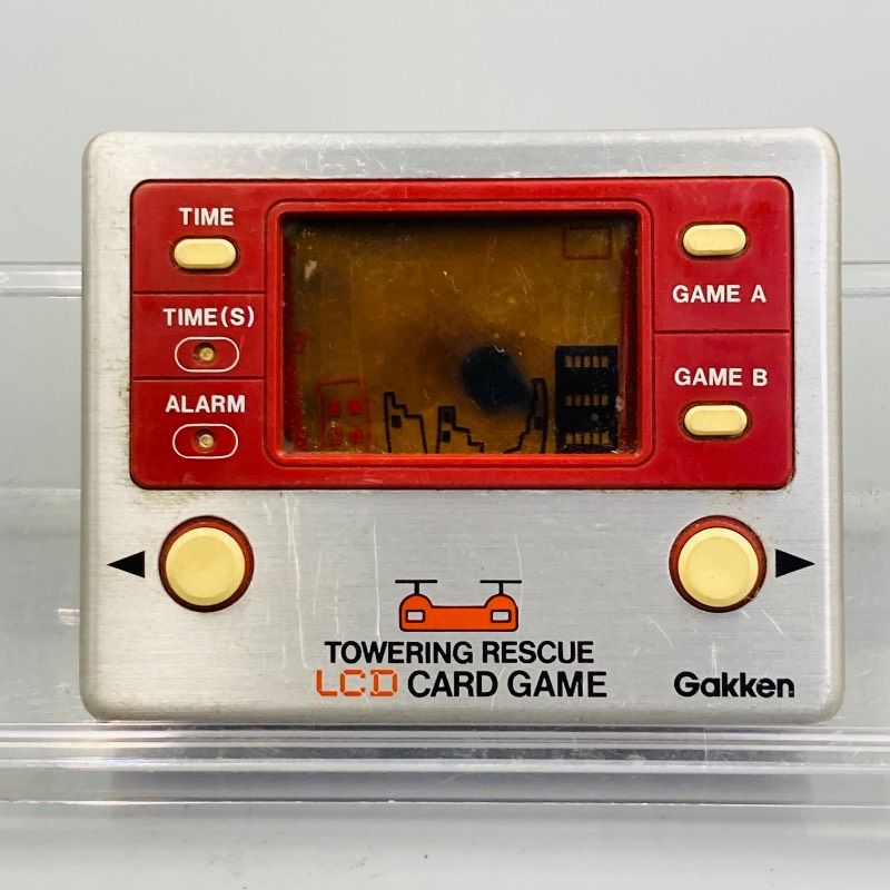 タワーリングレスキュー　ゲームウォッチ　学研 ジャンク】学研 LCD タワーリングレスキュー Towering Rescue 電子