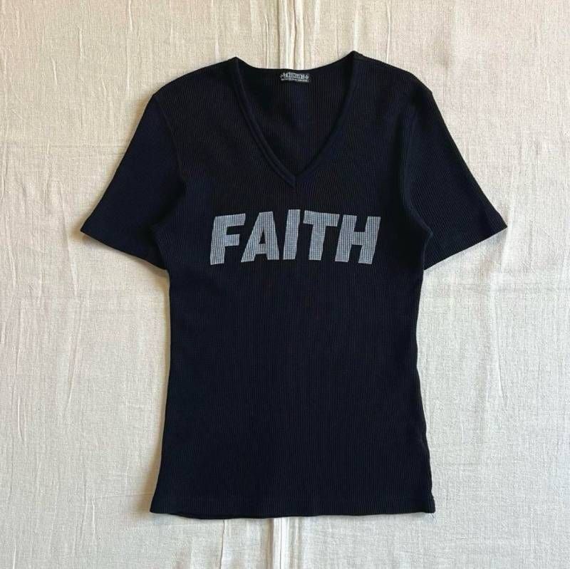 00s archive アーカイブ古着 291295=HOMME 胸元FAITHロゴプリント 