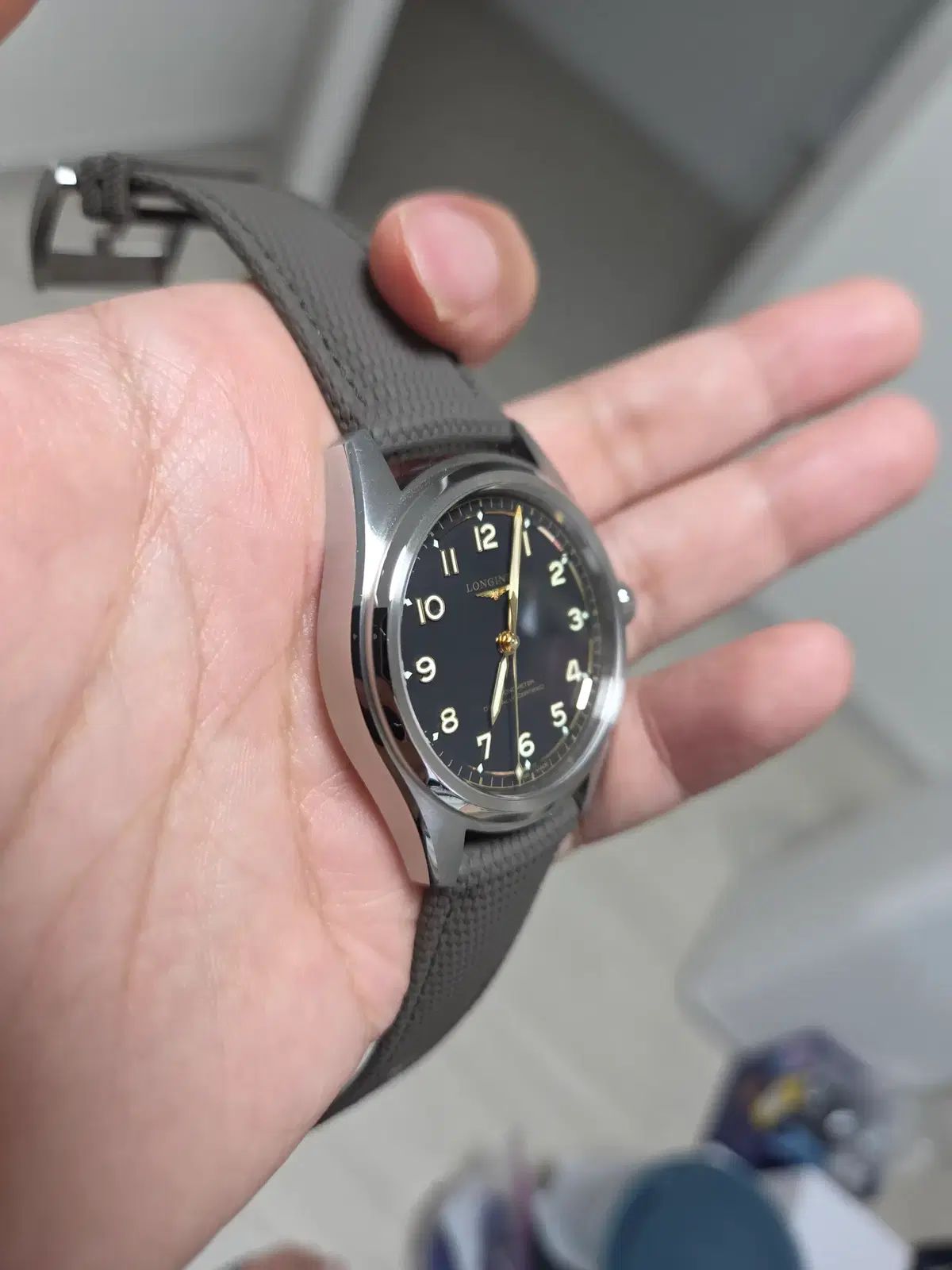  LONGINES ロンジン スピリット パイロット 39 ラバー きれいめ 自動巻き時計 腕時計(アナログ)