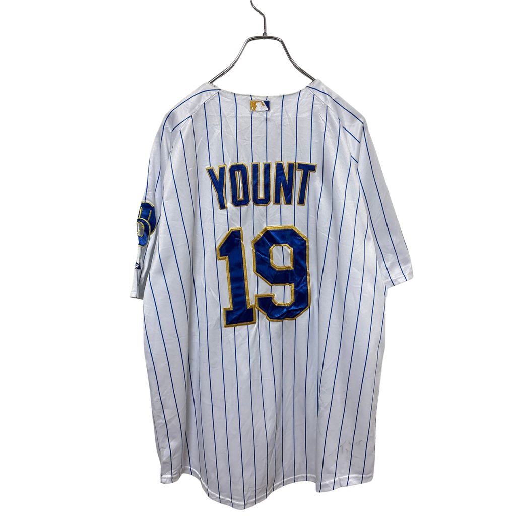 Majestic × MLB ミルウォーキー ブルワーズ 古着 ゲームシャツ MLB