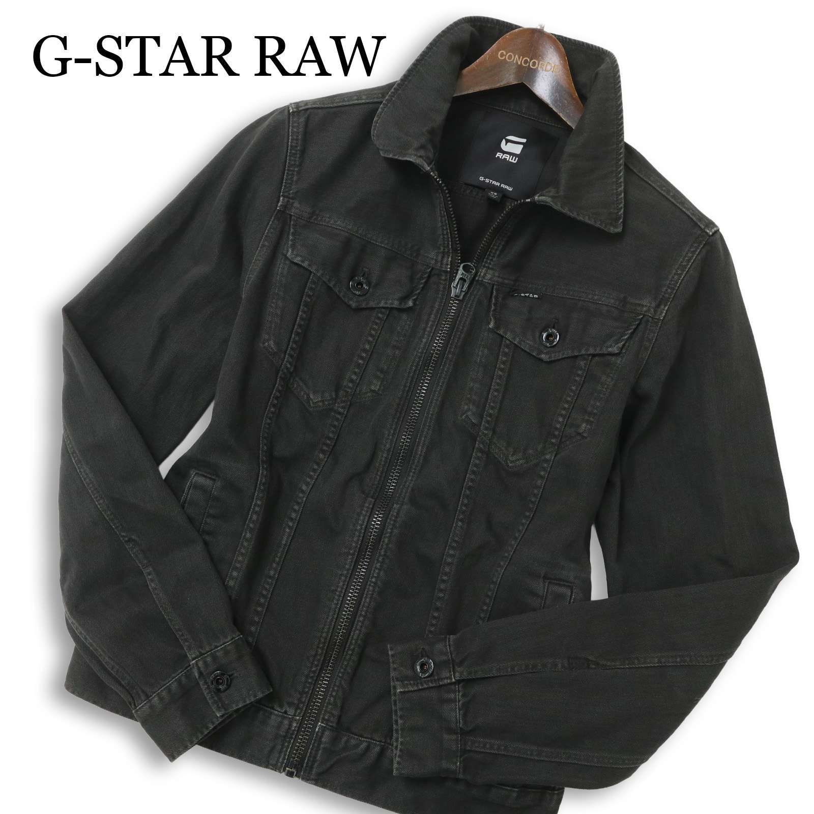 G-STAR RAW ジースター ロウ 【3301 ZIP SLIM JKT】 ウォッシュ加工 