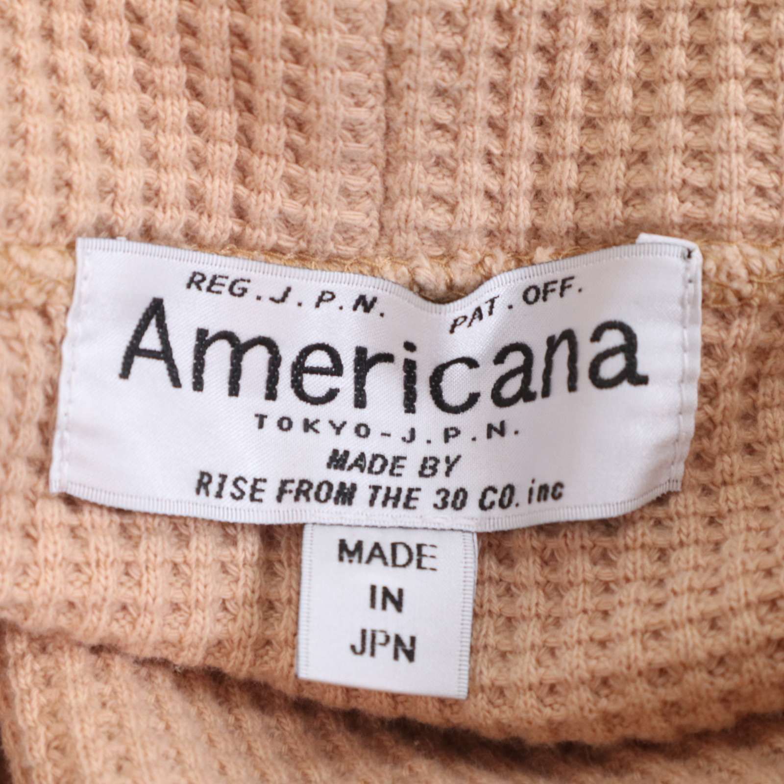 AMERICANA アメリカーナ 通年☆ ワッフル サーマル プルオーバー 
