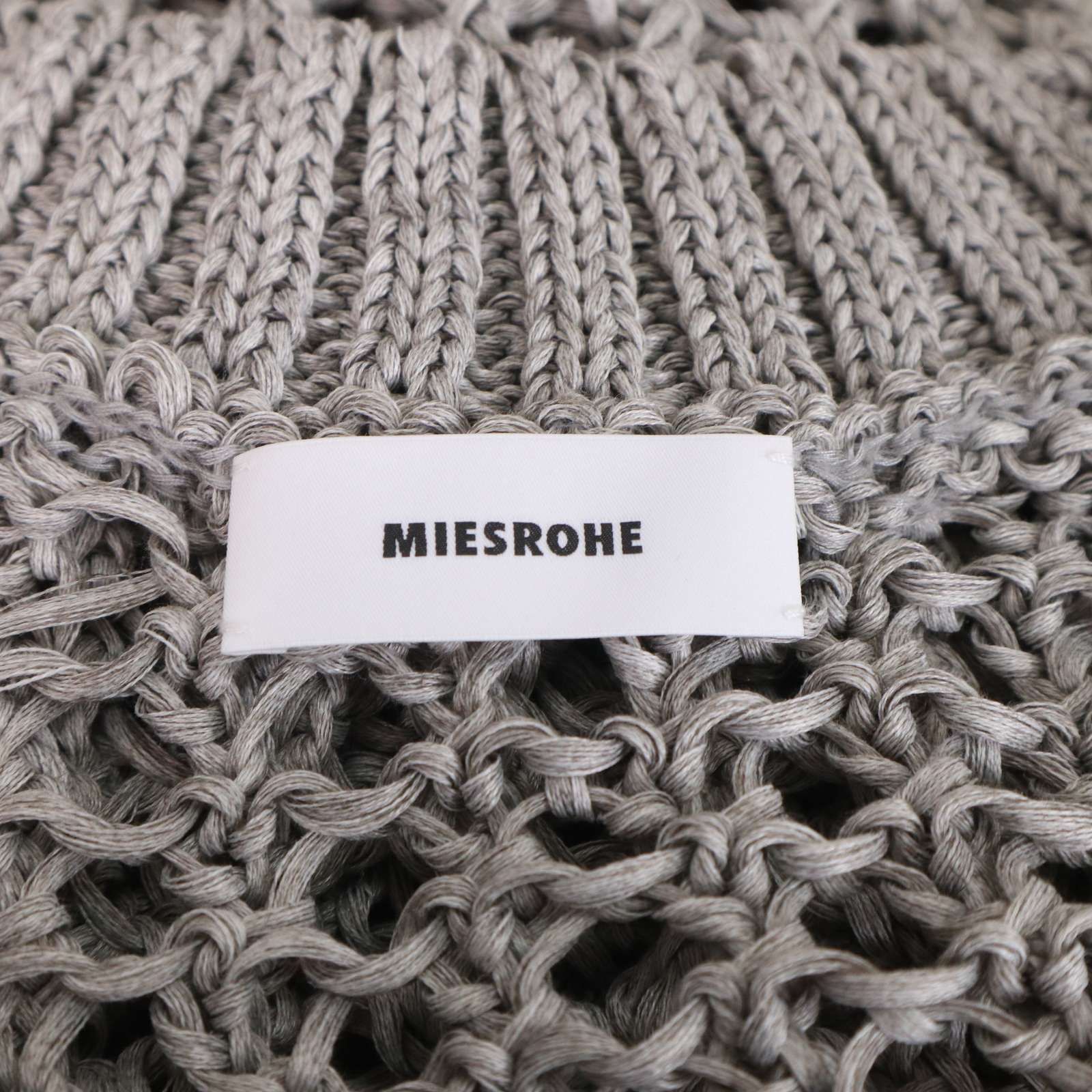 MIESROHE ミースロエ 春夏★ 透かし編み メッシュ プルオーバー ニット ベスト Sz.F レディース 灰 MIESROHE ミースロエ 春夏☆ 透かし編み メッシュ プルオーバー ニット