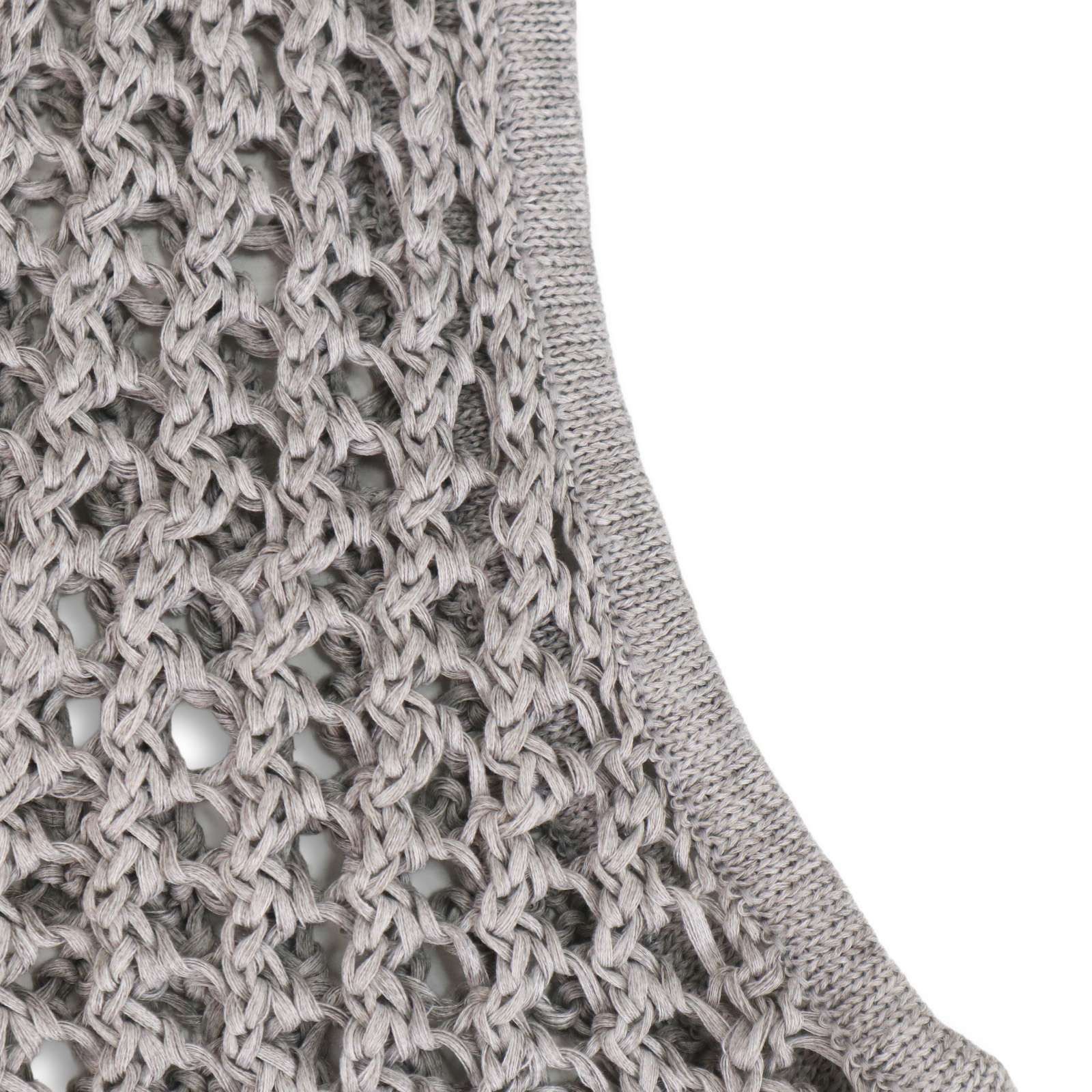 MIESROHE ミースロエ 春夏★ 透かし編み メッシュ プルオーバー ニット ベスト Sz.F レディース 灰 MIESROHE ミースロエ 春夏☆ 透かし編み メッシュ プルオーバー ニット