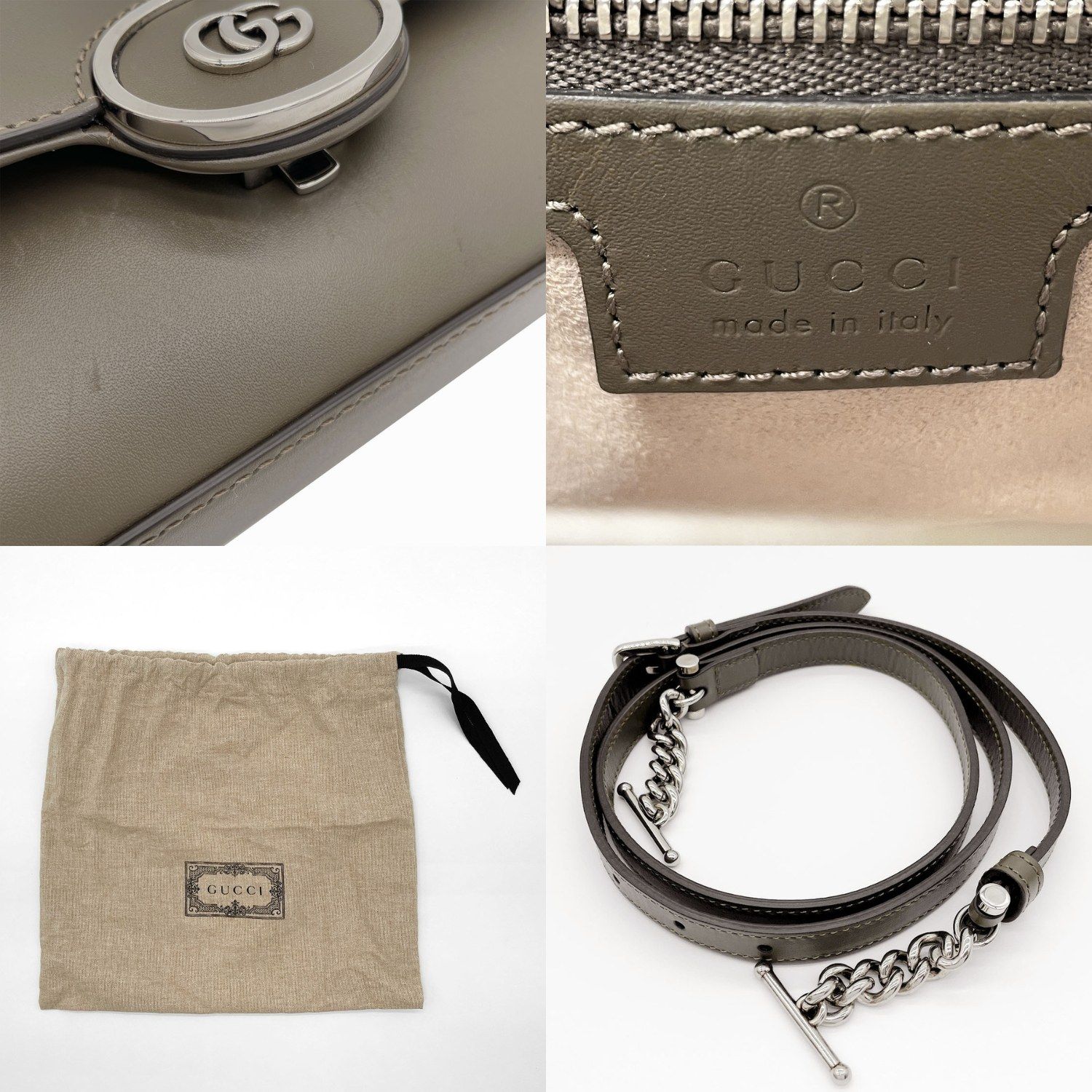 GUCCI グッチ ダブルG 2WAY ショルダーバッグ 739722 ブラウン ロゴ 【中古】 GUCCI グッチ ダブルG 2WAY ショルダーバッグ 739722 ブラウン ロゴ
