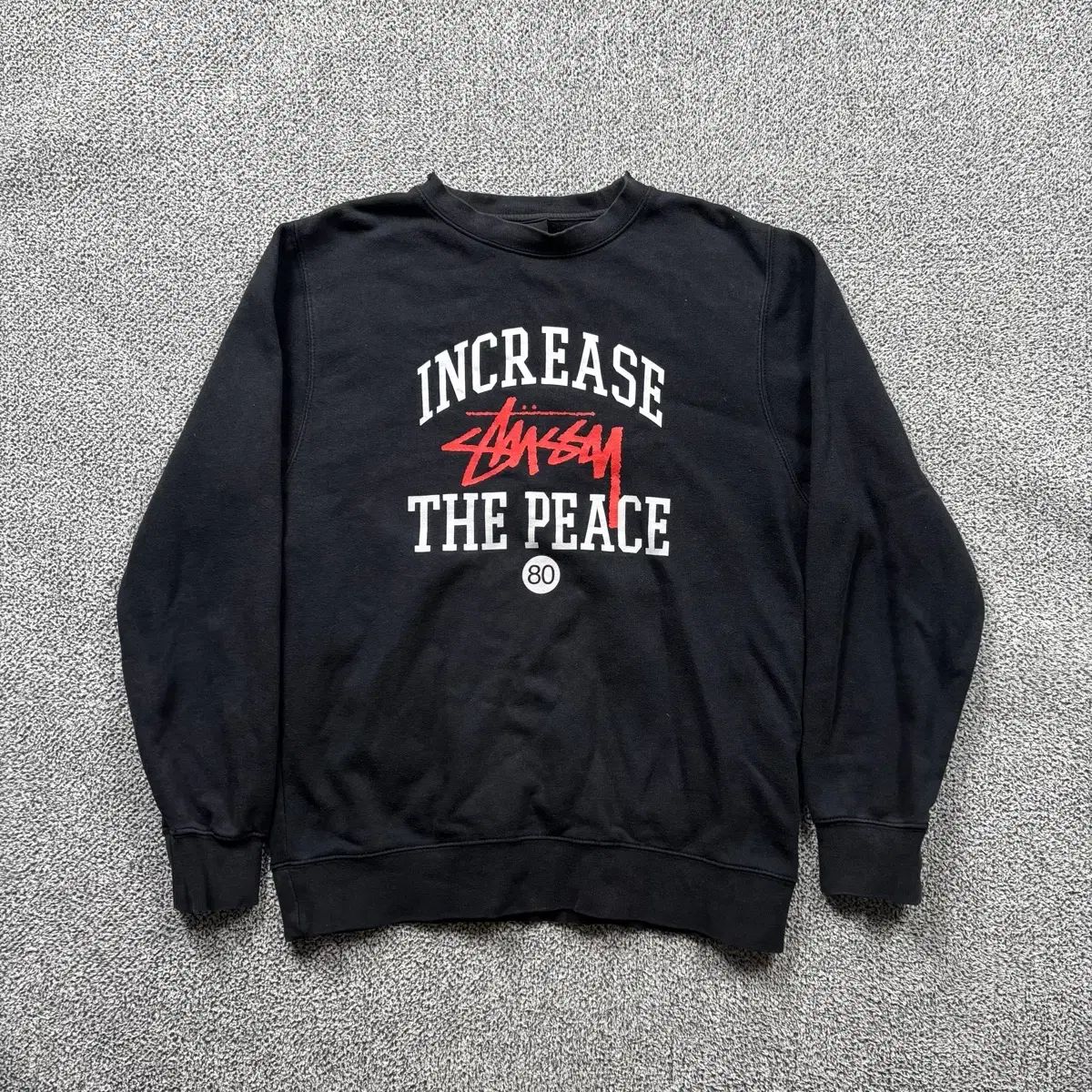 STUSSY ステューシー Increase ブラック スウェット Tシャツ - メルカリ