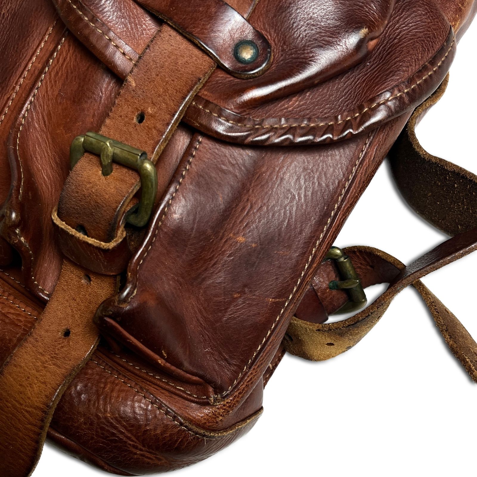 傑作】RRL Riley Leather Rucksack オールレザー イタリア製 ダブル 