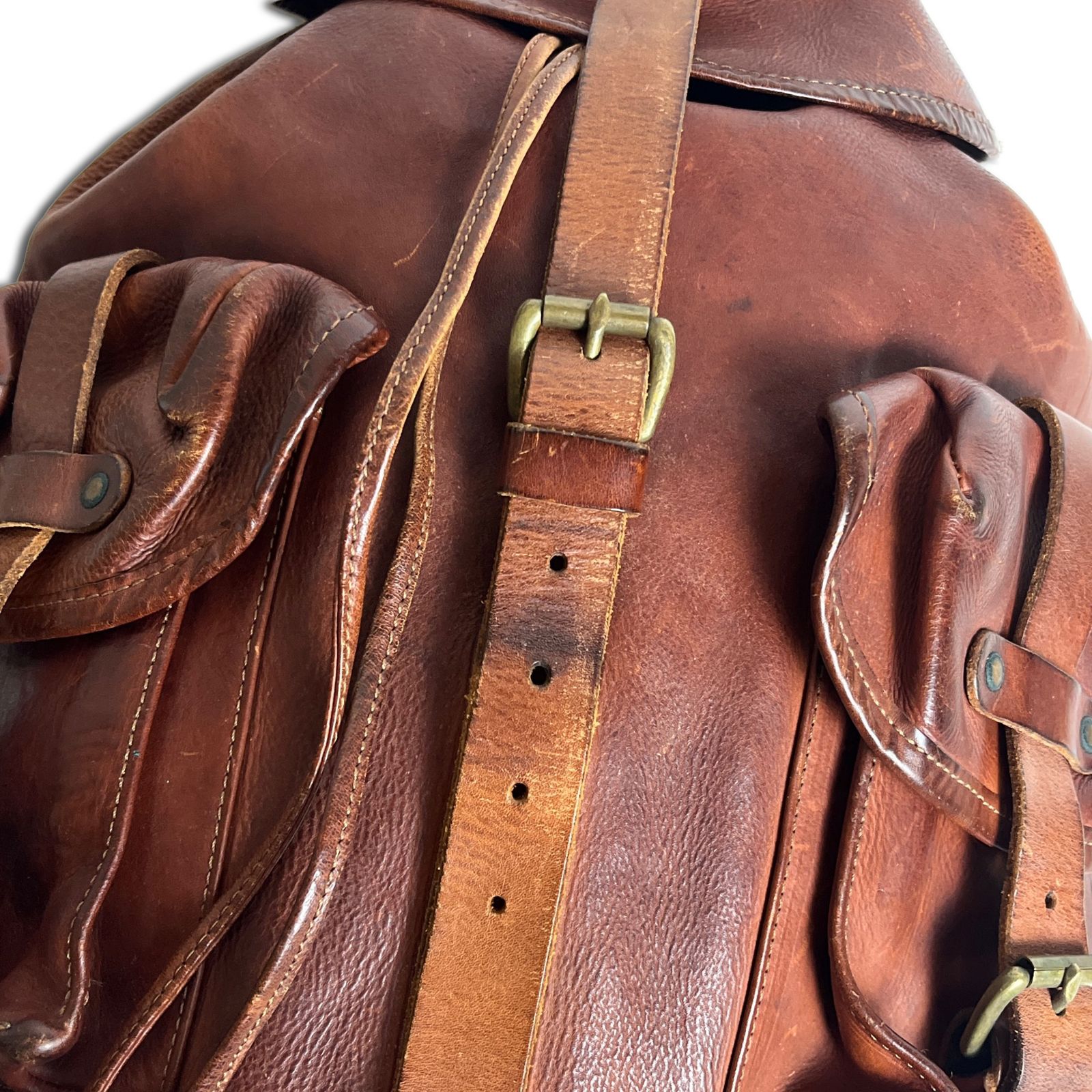 傑作】RRL Riley Leather Rucksack オールレザー イタリア製 ダブル 