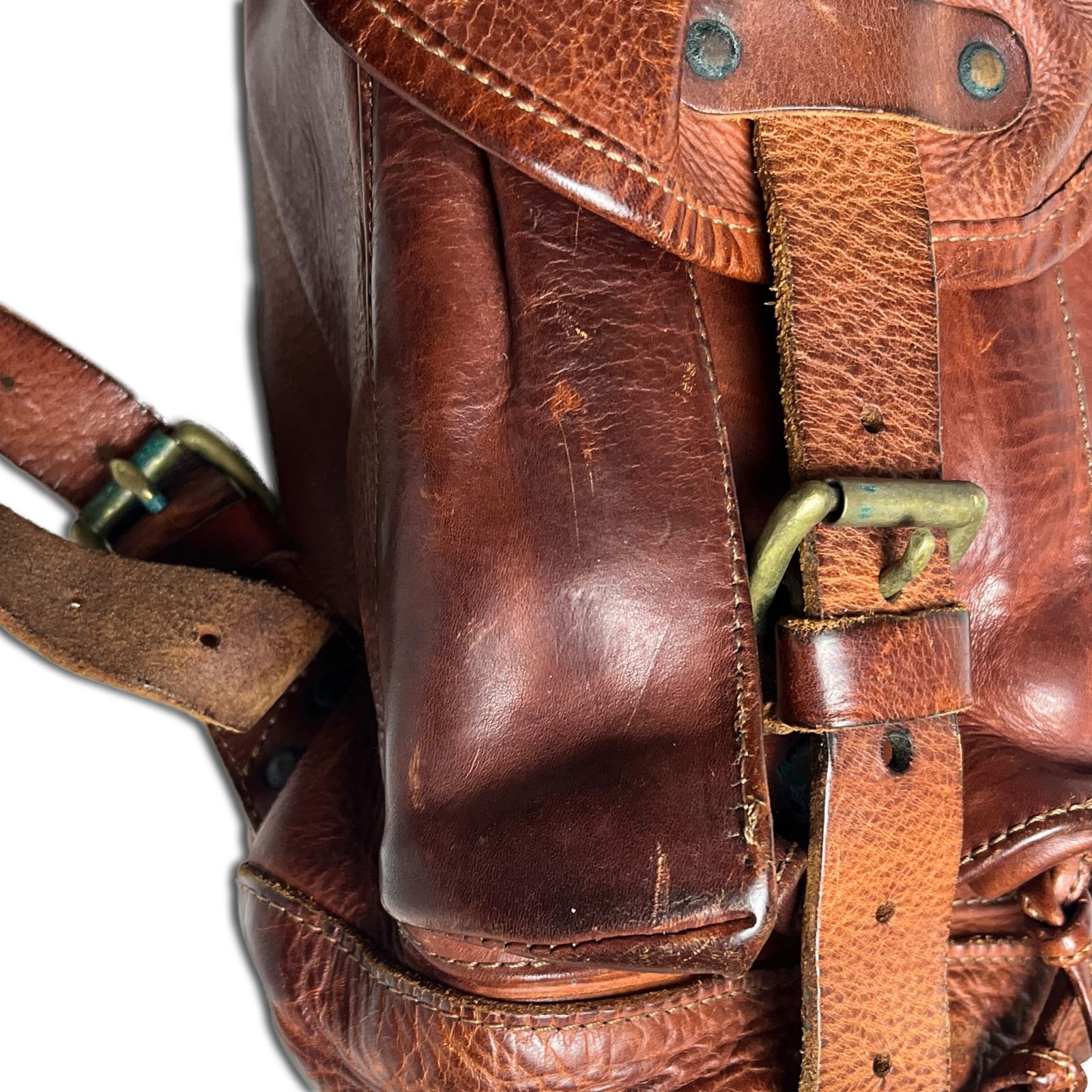 傑作】RRL Riley Leather Rucksack オールレザー イタリア製 ダブル 