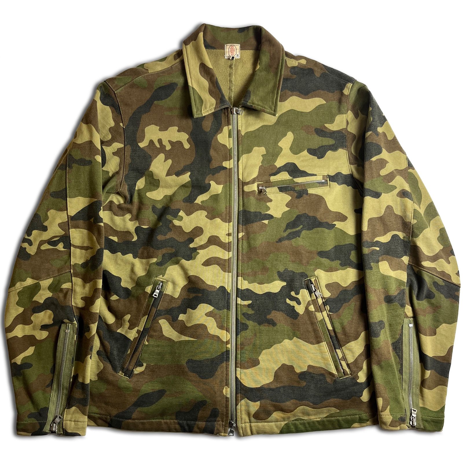 A BATHING APE ジップアップ スウェットジャケット サルカモ L ア 