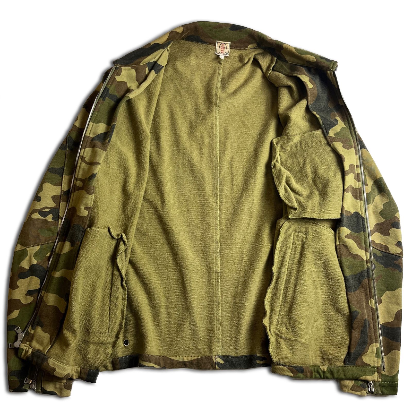 A BATHING APE ジップアップ スウェットジャケット サルカモ L ア 