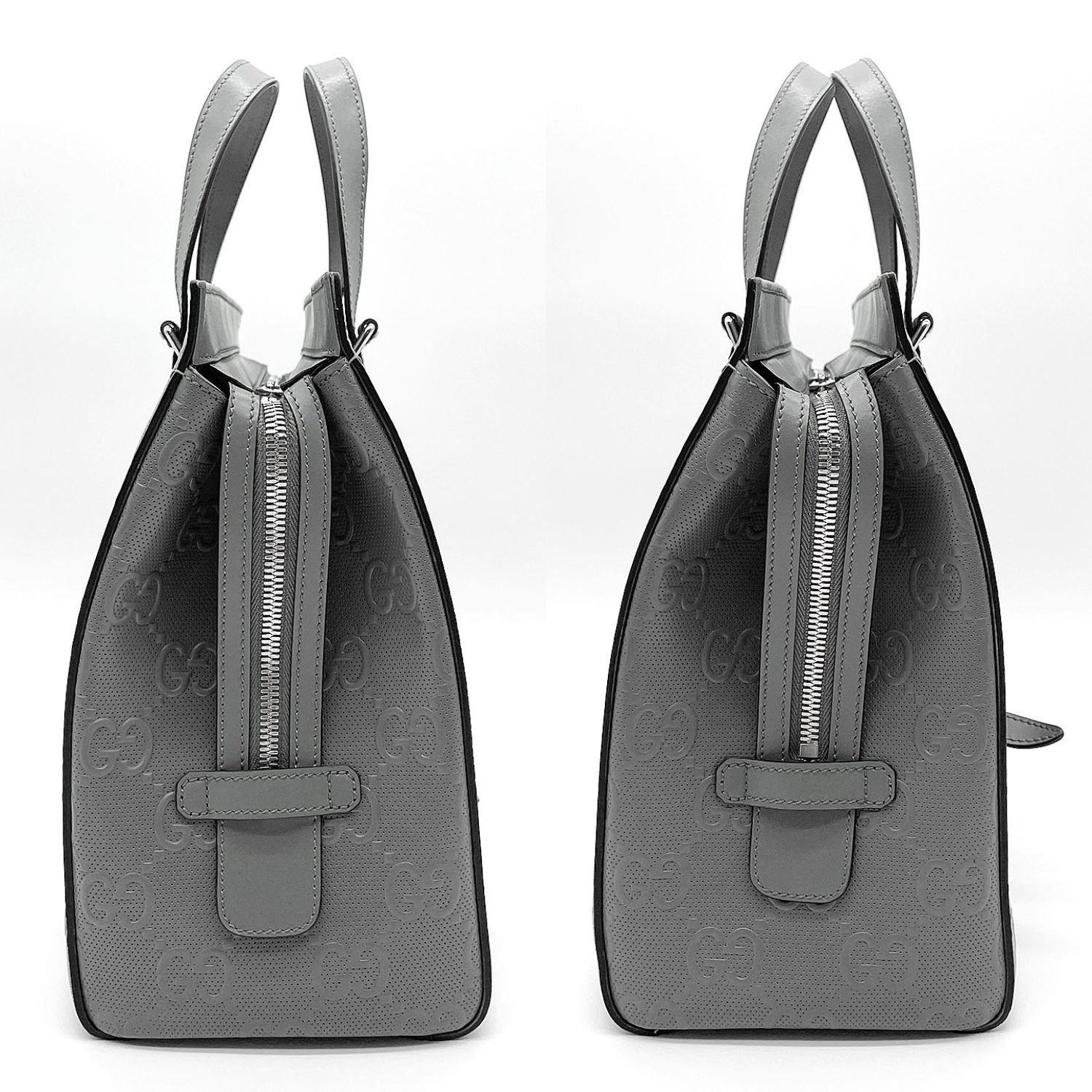 グッチ GUCCI GGエンボス トートバッグ 625774 パンチング レザーハンドバッグ 大容量 【中古】 グッチ GUCCI GGエンボス トートバッグ 625774 パンチング レザー