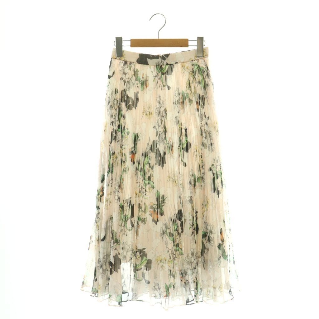 アナイ ANAYI 25SS bouquet プリント プリーツスカート ロング 花柄 34